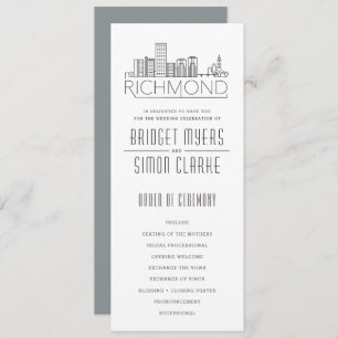 Richmond Stylised Skyline   Wedding Program
