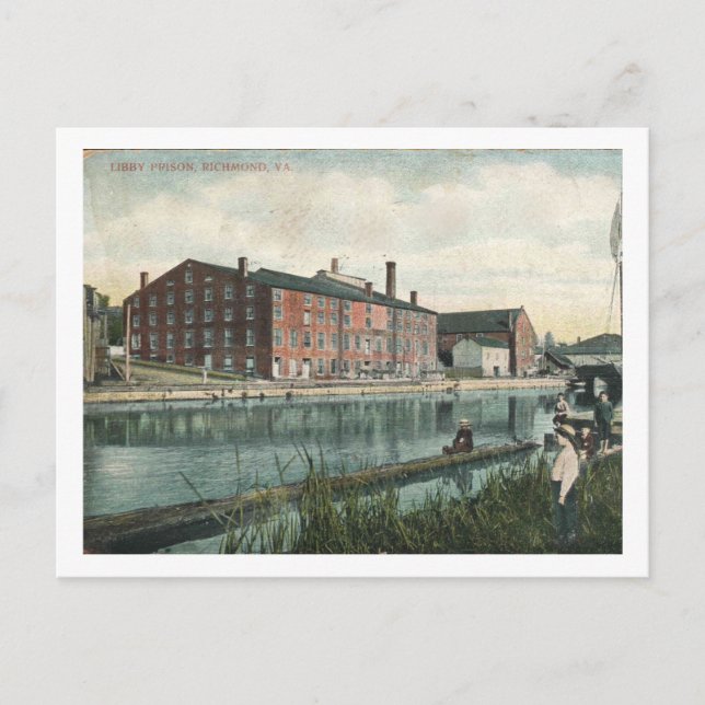 Richmond VA, 1909 Libby Prison, Vintage Inspired Postcard (Front)