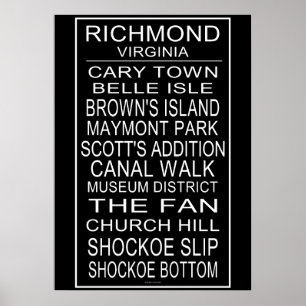 Richmond Virginia Bus Roll Poster