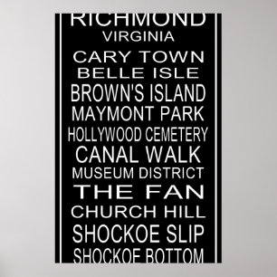 Richmond Virginia Bus roll Poster