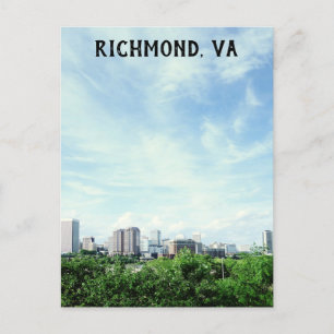 Richmond Virginia City Skyline Travel Photo Postcard