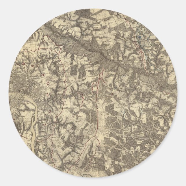 Richmond, Virginia Classic Round Sticker (Front)
