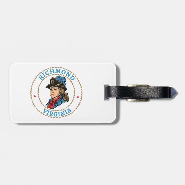 Richmond Virginia Colonial Luggage Tag (Back Horizontal)