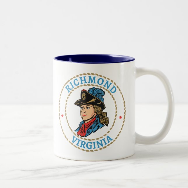 Richmond Virginia Colonial Two-Tone Coffee Mug (Right)