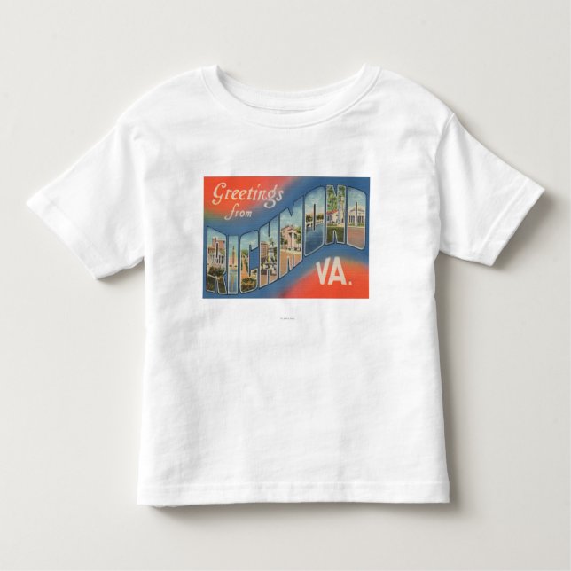 Richmond, Virginia - Large Letter Scenes 4 Toddler T-Shirt (Front)