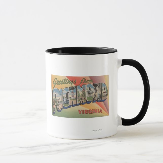 Richmond, Virginia - Large Letter Scenes Mug (Right)