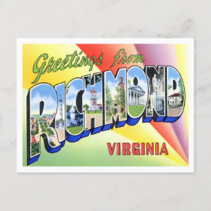 Richmond, Virginia Vintage Big Letters Postcard