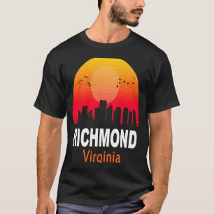Richmond Virginia Vintage Sunset Retro City State T-Shirt