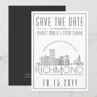 Richmond Wedding | Stylised Skyline Save the Date 