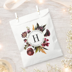 Richness of Spring Colourful Floral Wedding Initia Favour Bag