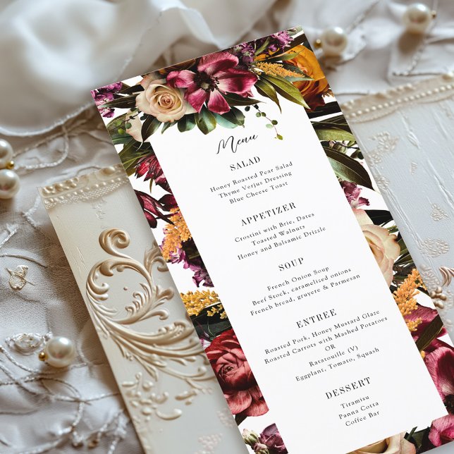 Richness of Spring Colourful Floral Wedding Menu (Creator Uploaded)