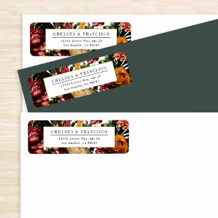 Richness of Spring Colourful Wedding Return Addres Address Label