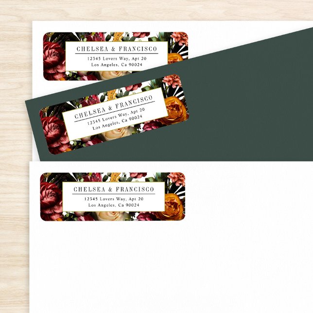 Richness of Spring Colourful Wedding Return Addres Address Label (Creator Uploaded)
