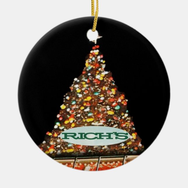 Rich's Atlanta, Rich's Christmas Tree, Rich's  Ceramic Ornament (Front)