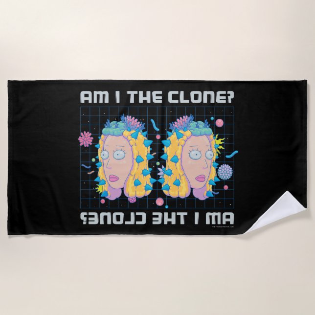RICK AND MORTY™ | Am I The Clone? Beach Towel (Front)