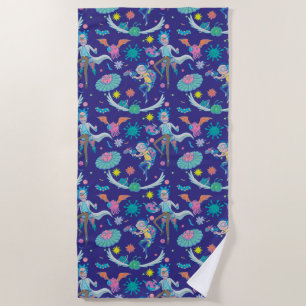 RICK AND MORTY™   Among Infected Cells Pattern Beach Towel