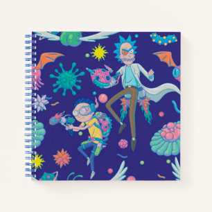 RICK AND MORTY™   Among Infected Cells Pattern Notebook
