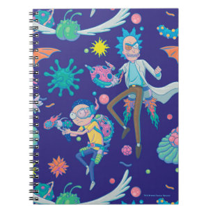 RICK AND MORTY™   Among Infected Cells Pattern Notebook