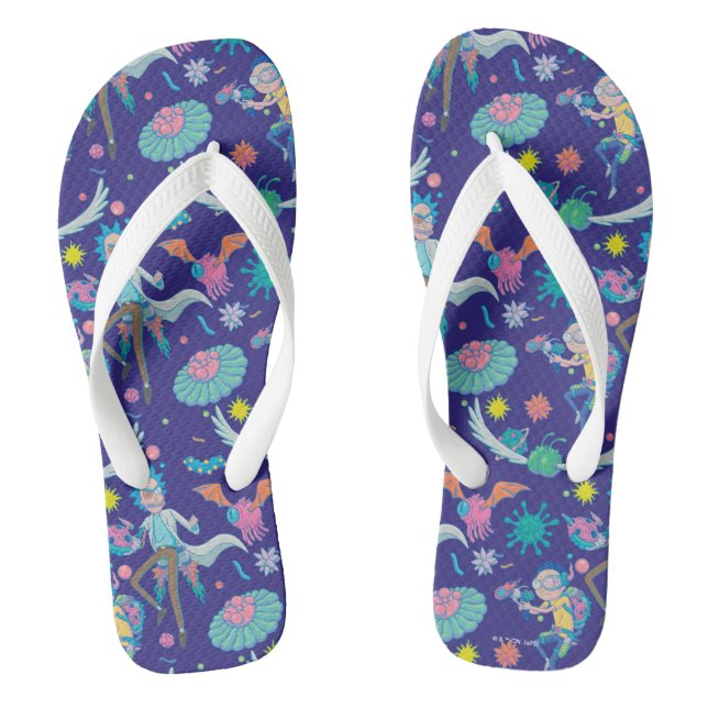 RICK AND MORTY™ | Among Infected Cells Pattern Thongs (Footbed)