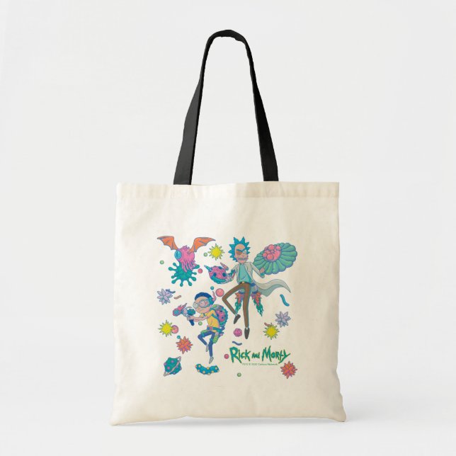 RICK AND MORTY™ | Among Infected Cells Pattern Tote Bag (Front)