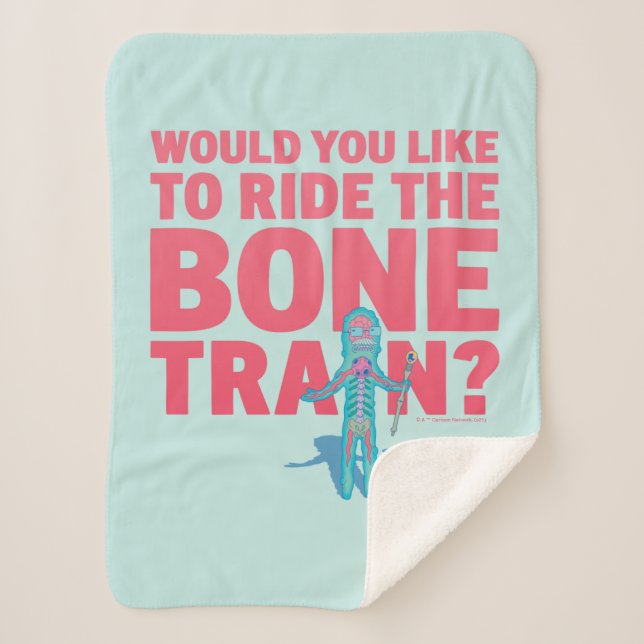 RICK AND MORTY™ | Anatomy Park - Bone Train Sherpa Blanket (Front)