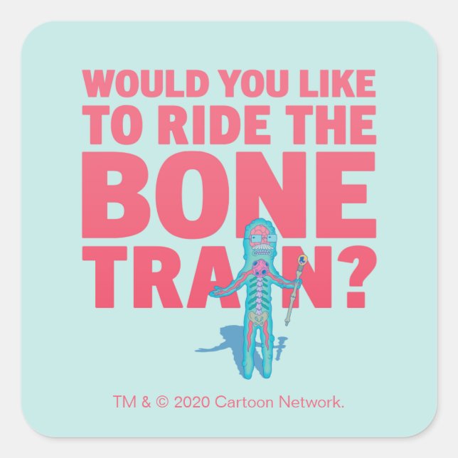 RICK AND MORTY™ | Anatomy Park - Bone Train Square Sticker (Front)