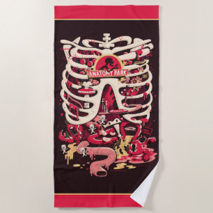 RICK AND MORTY™   Anatomy Park Rib Cage Beach Towel
