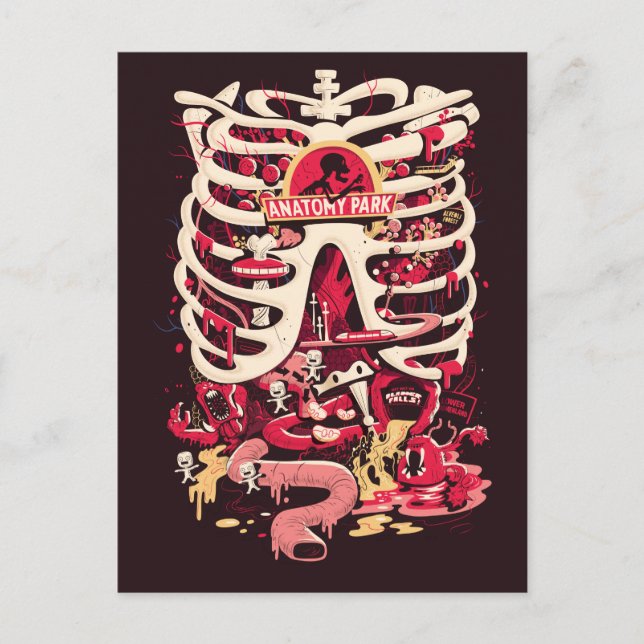 RICK AND MORTY™ | Anatomy Park Rib Cage Invitation Postcard (Front)