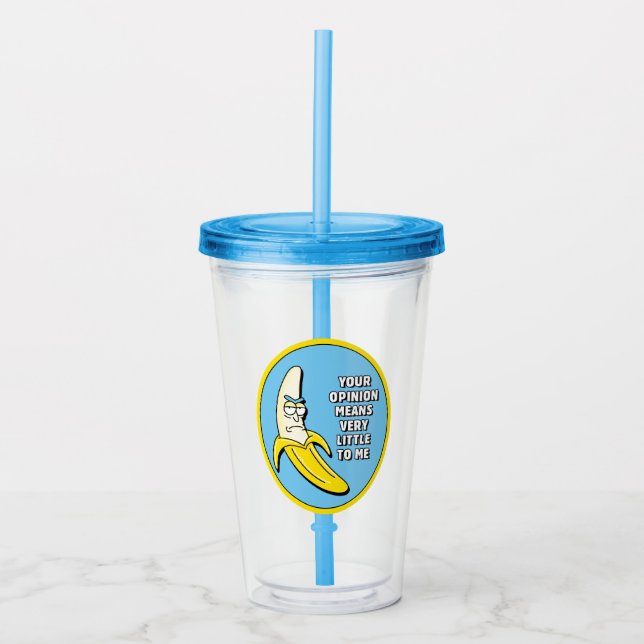 RICK AND MORTY™ | Banana Rick Badge Acrylic Tumbler (Front)