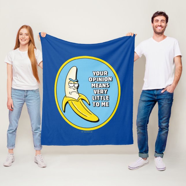 RICK AND MORTY™ | Banana Rick Badge Fleece Blanket (In Situ)