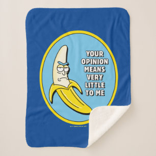 RICK AND MORTY™ Banana Rick Badge Sherpa Blanket