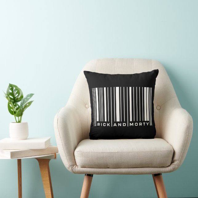 Rick and Morty Bar Code Graphic Cushion (Chair)