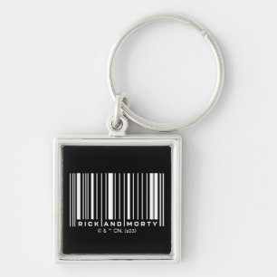 Rick and Morty Bar Code Graphic Key Ring