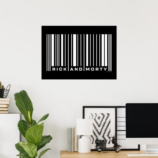 Rick and Morty Bar Code Graphic Poster (Home Office)