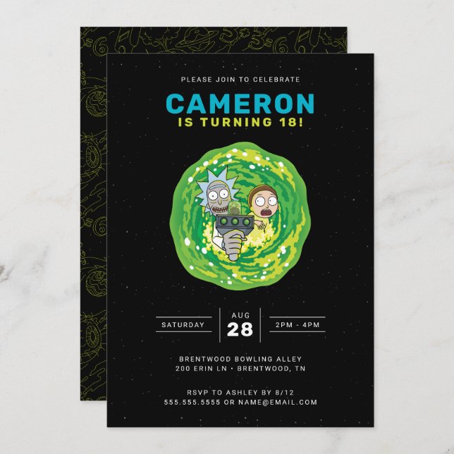 RICK AND MORTY™  Birthday Invitation (Front/Back)