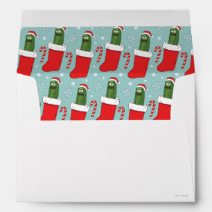 Rick and Morty Christmas Pickle Rick Pattern Envelope