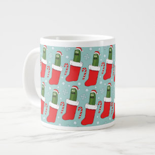 Rick and Morty   Christmas Pickle Rick Pattern Large Coffee Mug