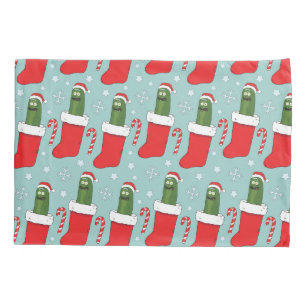 Rick and Morty   Christmas Pickle Rick Pattern Pillowcase
