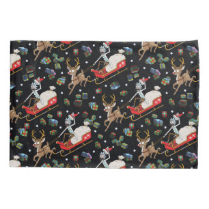 Rick and Morty   Christmas Reindeer Sleigh Pattern Pillowcase