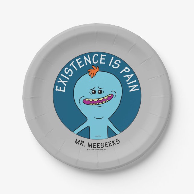 RICK AND MORTY™ | Existence Is Pain Paper Plate (Front)