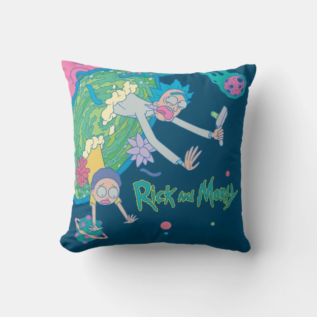 RICK AND MORTY™ | Falling From Infected Portal Cushion (Front)