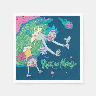 RICK AND MORTY™   Falling From Infected Portal Napkin