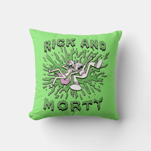 RICK AND MORTY™ | Falling Into Acid Vat Cushion (Front)