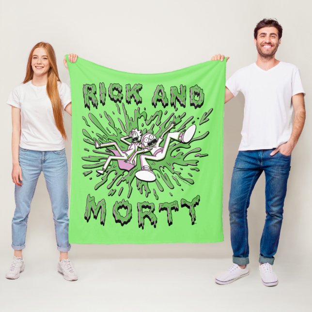 RICK AND MORTY™ | Falling Into Acid Vat Fleece Blanket (In Situ)