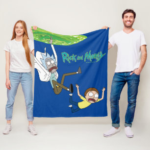 RICK AND MORTY™   Falling Out Of Portal Fleece Blanket