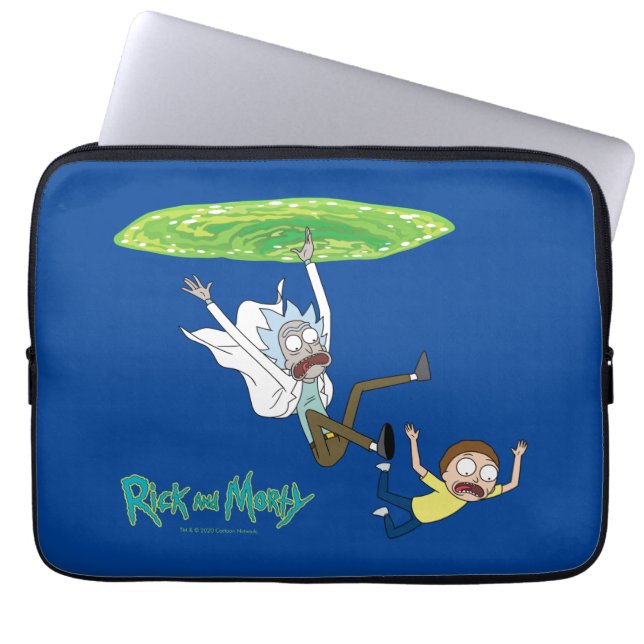 RICK AND MORTY™ | Falling Out Of Portal Laptop Sleeve (Front)