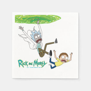 RICK AND MORTY™   Falling Out Of Portal Napkin