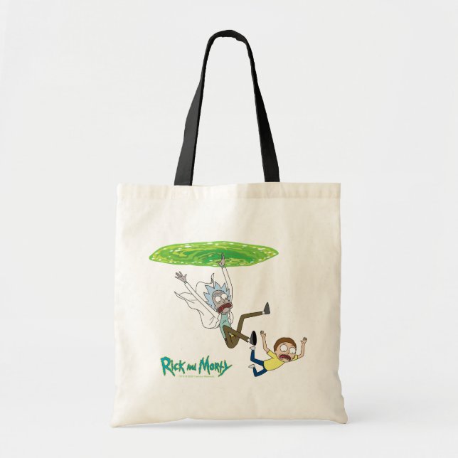 RICK AND MORTY™ | Falling Out Of Portal Tote Bag (Front)