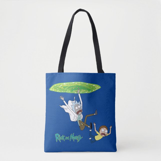 RICK AND MORTY™ | Falling Out Of Portal Tote Bag (Front)