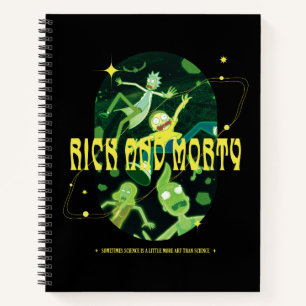Rick and Morty Falling Quote Badge Notebook